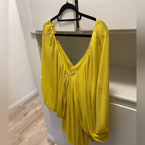 Tularosa REVOLVE Nola Dress Bright Yellow Flowy Mini - Picture 6 of 7